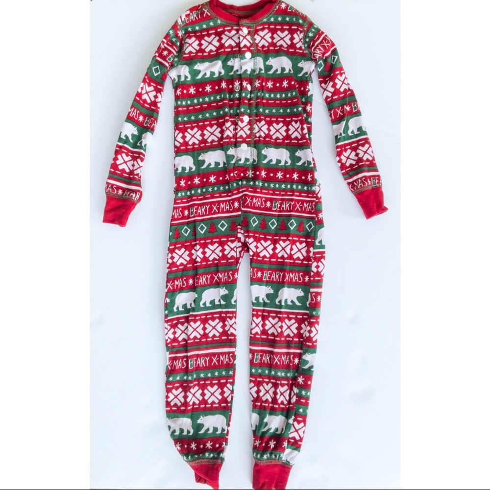 Little Blue House/Hatley size 2 Red Green Polar Bear Onzie PJ's